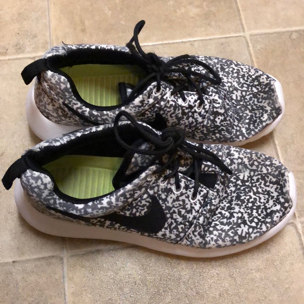 Black and White Speckled Nike Sneakers